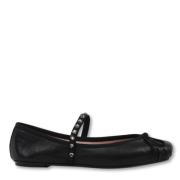 Kristalversierde zalmroze ballerina schoenen Pretty Ballerinas , Black...