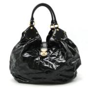 Pre-owned Leather totes Louis Vuitton Vintage , Black , Dames