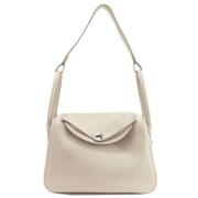 Pre-owned Leather shoulder-bags Hermès Vintage , Beige , Dames