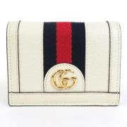 Pre-owned Leather wallets Gucci Vintage , Beige , Dames