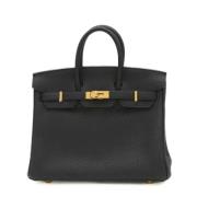 Pre-owned Leather handbags Hermès Vintage , Black , Dames