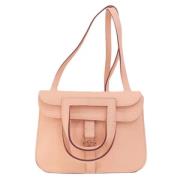 Pre-owned Leather handbags Hermès Vintage , Pink , Dames