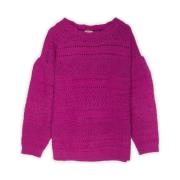 Ronde Hals Trui Twinset , Pink , Dames