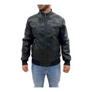 Nep Leren Jas Gaudi , Black , Heren