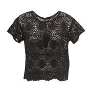 Korte Mouw Blouse Gaudi , Black , Dames