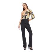 Een-Schouder Jumpsuit Gaudi , Black , Dames