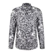 Tattoo Zijden Shirt Slim Fit Philipp Plein , Multicolor , Heren