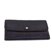 Pre-owned Leather wallets Louis Vuitton Vintage , Blue , Dames