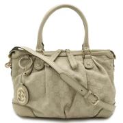 Pre-owned Canvas gucci-bags Gucci Vintage , Beige , Dames