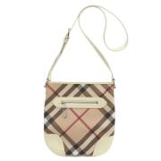 Pre-owned Canvas shoulder-bags Burberry Vintage , Beige , Dames