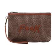 Stijlvolle Clutch Tas voor Vrouwen F**k , Brown , Unisex