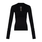 Long-Sleeve Prong Tee Rick Owens , Black , Dames