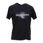 Korte Mouw T-shirt Gaudi , Blue , Heren