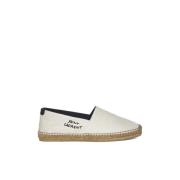 Geborduurde Logo Espadrilles Beige Saint Laurent , Beige , Heren