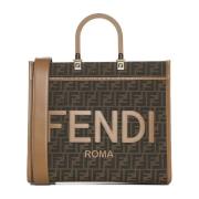 Sunshine Tote Bag in FF Jacquard Fendi , Brown , Dames