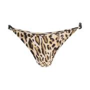 Animalier Bikini Broekje - 2 Moschino , Brown , Dames