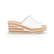 Witte Leren Muiltje Comfort Sandaal Gabor , White , Dames