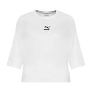 Korte Mouw T-shirt Puma , White , Dames