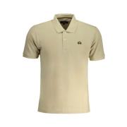 Beige Katoenen Poloshirt met Korte Mouwen La Martina , Beige , Heren