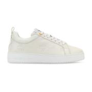 Stijlvolle witte leren sneakers MCM , Beige , Heren