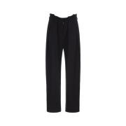 Straight Trousers Off White , Black , Dames