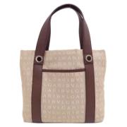 Pre-owned Canvas handbags Bvlgari Vintage , Beige , Dames