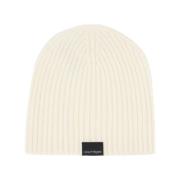 Geribbelde Wollen Beanie - Neutraal Courrèges , Beige , Heren