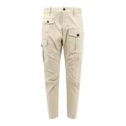 Cargo broek met logo patch Dsquared2 , Beige , Heren