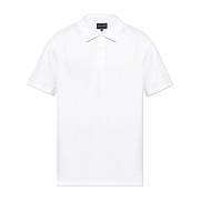 Polo met geborduurd logo Giorgio Armani , White , Heren