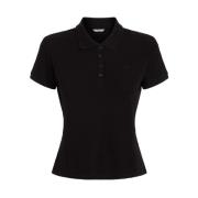 Korte Mouw Polo Guess , Black , Dames