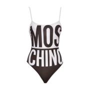 Stijlvolle Eendelige Badpak Moschino , White , Dames