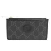 Pre-owned Leather wallets Gucci Vintage , Black , Dames