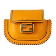 Pre-owned Leather home-office Fendi Vintage , Yellow , Dames