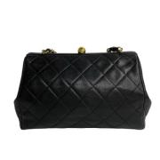 Pre-owned Leather chanel-bags Chanel Vintage , Black , Dames