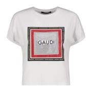 Korte Mouw T-shirt Gaudi , White , Dames