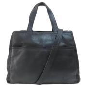 Pre-owned Leather handbags Loewe Pre-owned , Black , Dames