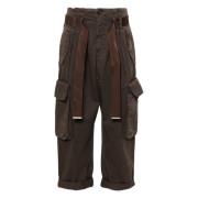 Geverfde Pantalone Koffie Bruin Pinko , Brown , Dames