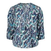 Grafische Print Blouse Betty & Co , Blue , Dames