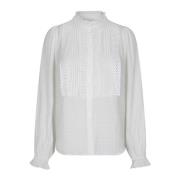 Geborduurde Blouse met Ruches Wit Lollys Laundry , White , Dames