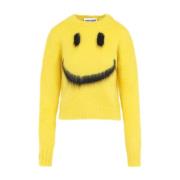 Gele Mohair Sweater Moschino , Yellow , Dames