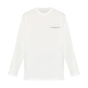 Wit Langarm T-shirt Y-3 , White , Heren