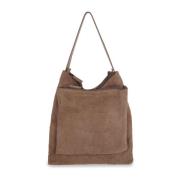 Leren Combo Clutch Tas Bruin Cortana , Brown , Dames