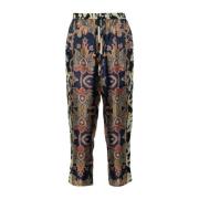 Geometrische Print Zijden Broek Blauw Pierre-Louis Mascia , Blue , Dam...