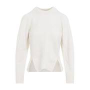 Witte Cashmere Sweater Bodice Effect Alexander McQueen , Beige , Dames