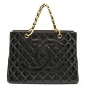 Pre-owned Leather chanel-bags Chanel Vintage , Black , Dames