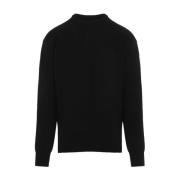 Zwarte Visser Wol Pullover Trui Rick Owens , Black , Heren