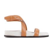 Bruine Leren Chunky Sandalen TotêMe , Brown , Dames