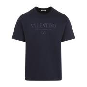 Blauwe T-shirts Polos voor Mannen Valentino , Blue , Heren