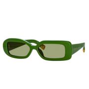 Vierkante zonnebril groene heldere lenzen Jacquemus , Green , Unisex