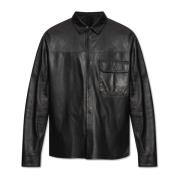 Leren shirt Emporio Armani , Black , Heren